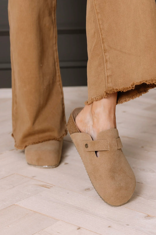 SEARS-Taupe Clog Shoes