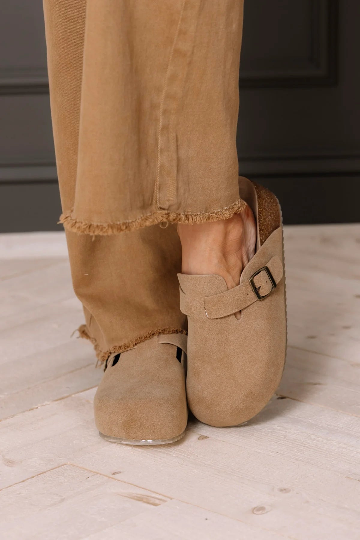 SEARS-Taupe Clog Shoes