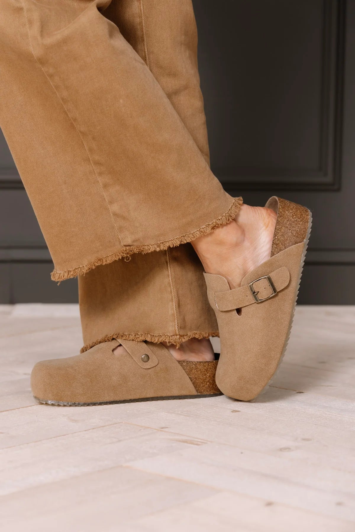 SEARS-Taupe Clog Shoes
